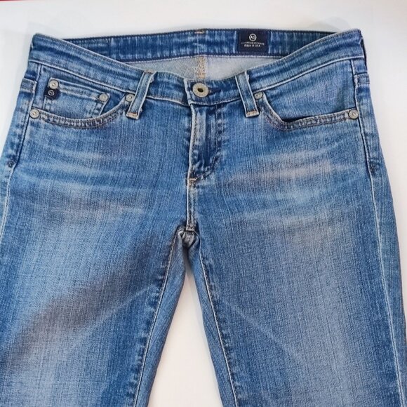 AG Adriano Goldschmied jeans low-rise ankle crop denim blue women's size 25 R - Picture 2 of 16